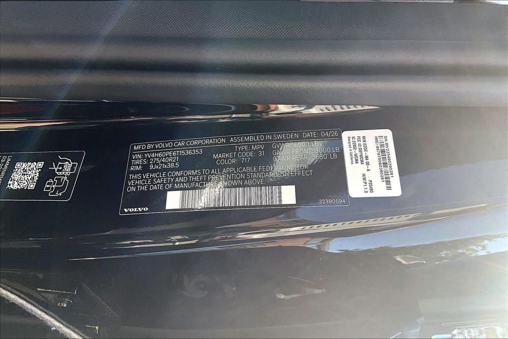 2026 Volvo XC90 Plug-In Hybrid T8 Plus 7 Passenger
