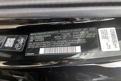 2026 Volvo XC90 Plug-In Hybrid T8 Ultra 7 Passenger