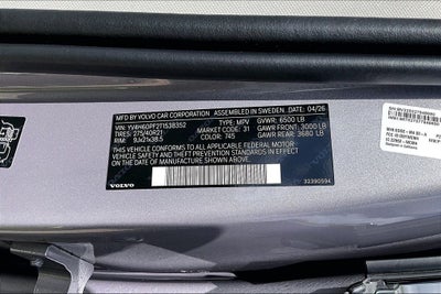 2026 Volvo XC90 Plug-In Hybrid T8 Ultra 7 Passenger