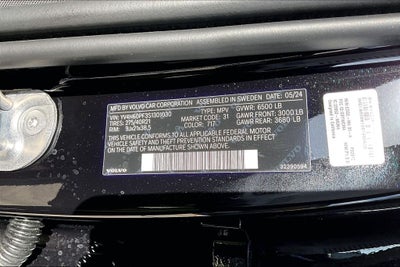 2025 Volvo XC90 Plug-In Hybrid T8 Ultra 7 Passenger