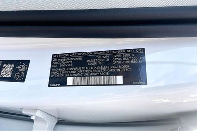 2026 Volvo XC90 Plug-In Hybrid T8 Ultra 7 Passenger