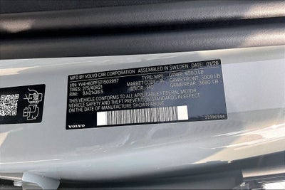 2026 Volvo XC90 Plug-In Hybrid T8 Ultra 7 Passenger