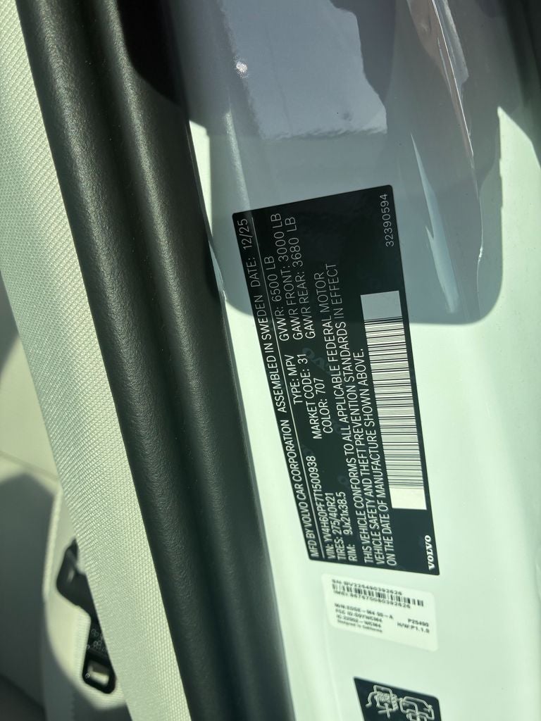 2026 Volvo XC90 Plug-In Hybrid T8 Ultra 7 Passenger