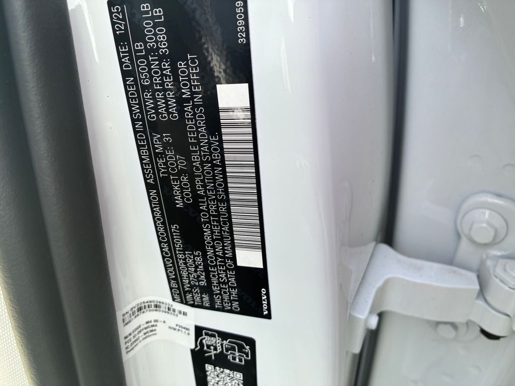 2026 Volvo XC90 Plug-In Hybrid T8 Ultra 7 Passenger
