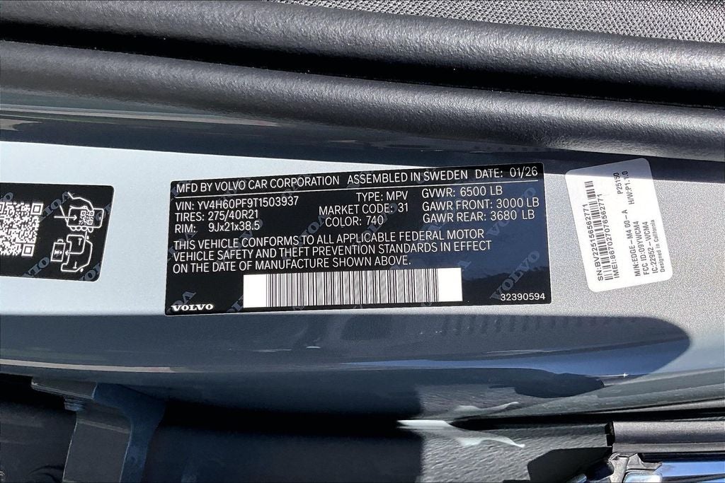 2026 Volvo XC90 Plug-In Hybrid T8 Ultra 7 Passenger