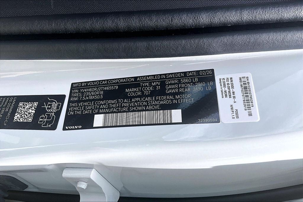 2026 Volvo XC60 Plug-In Hybrid T8 Core