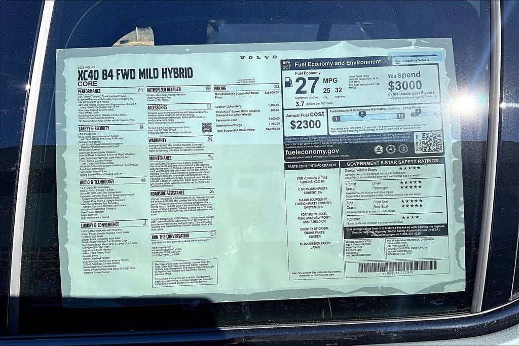 2026 Volvo XC40 B4 Core
