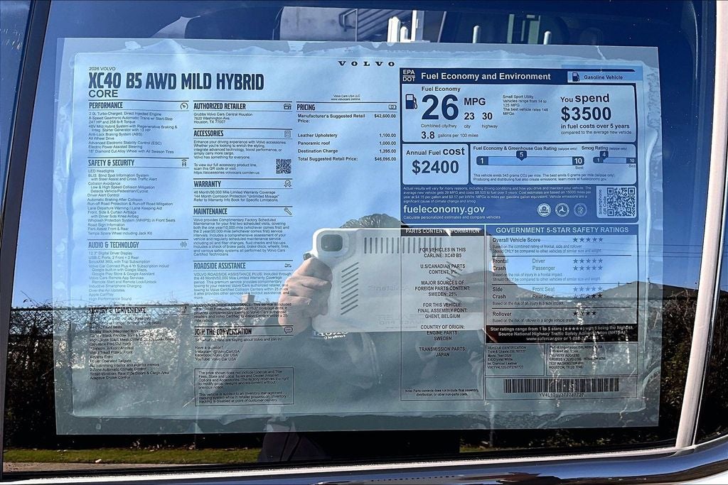 2026 Volvo XC40 B5 Core