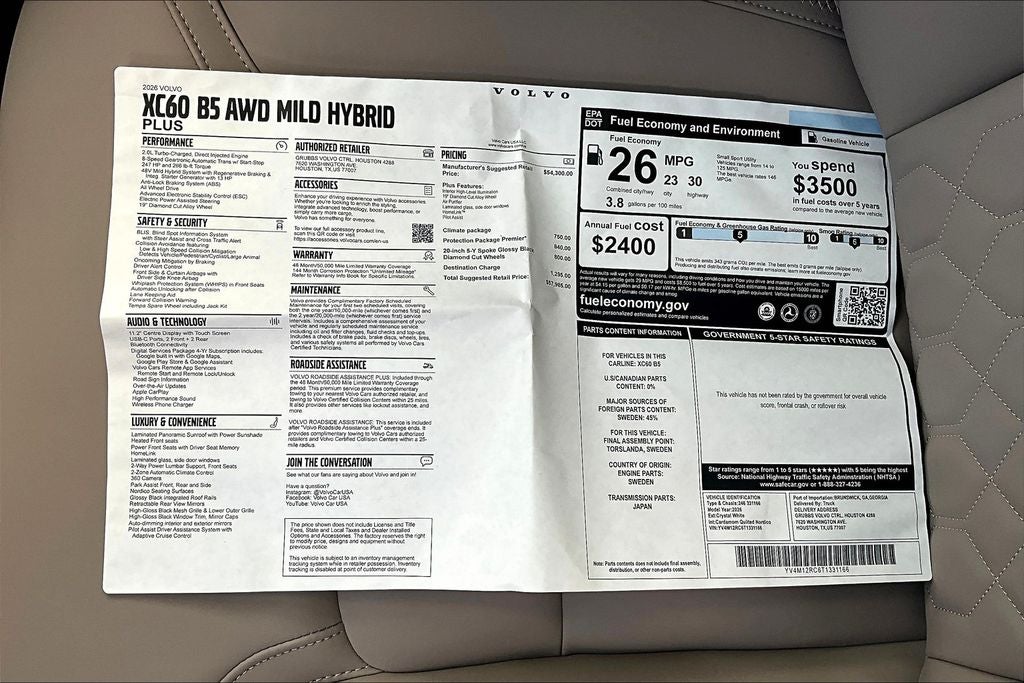 2026 Volvo XC60 B5 Plus