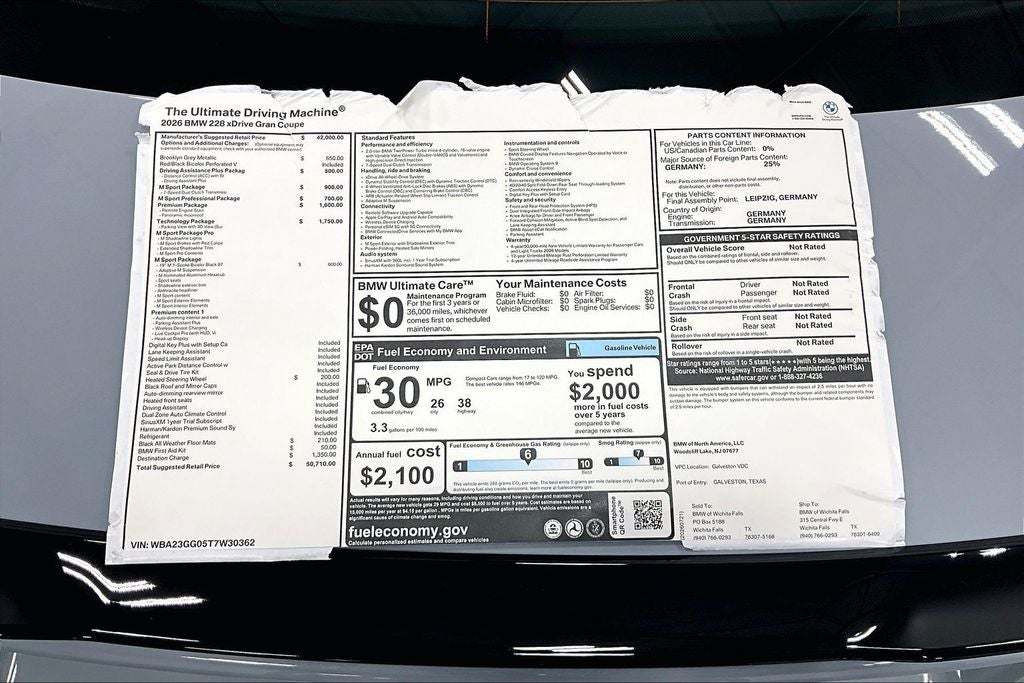 2026 BMW 2 Series 228 Gran Coupe
