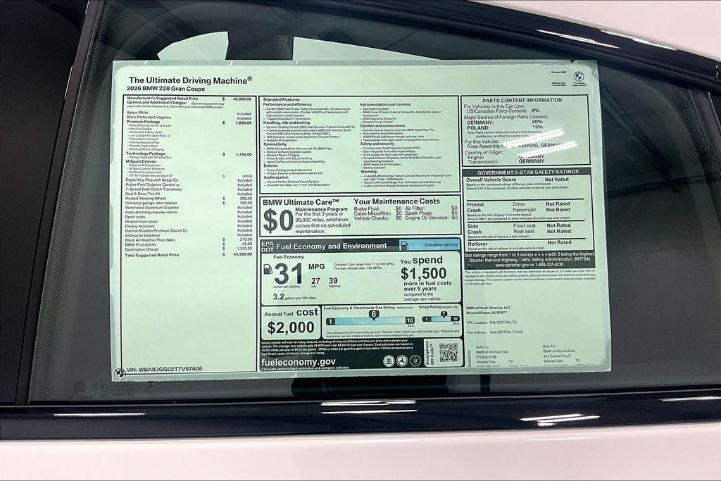 2026 BMW 2 Series 228 Gran Coupe