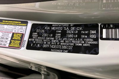 2026 Kia K4 LX