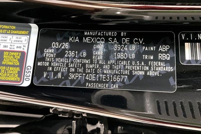 2026 Kia K4 LX