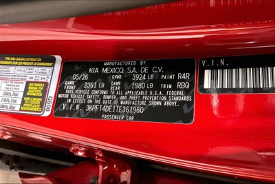 2026 Kia K4 LXS