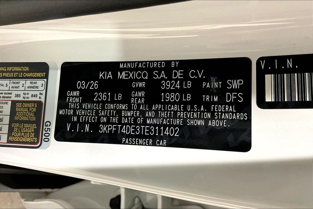 2026 Kia K4 LXS