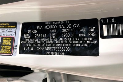 2026 Kia K4 LXS