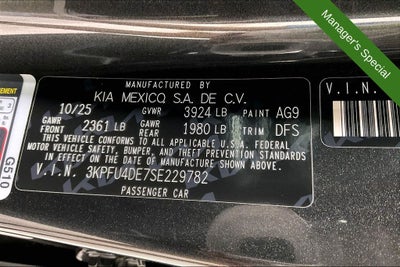2025 Kia K4 EX