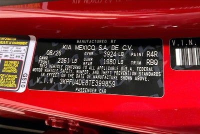 2026 Kia K4 EX