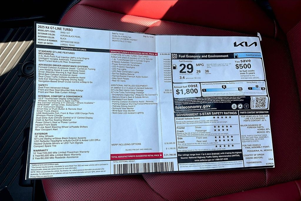 2025 Kia K4 GT-Line Turbo