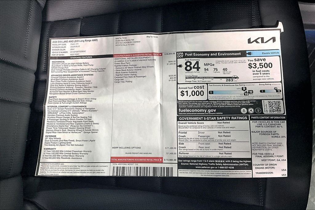 2026 Kia EV9 Land