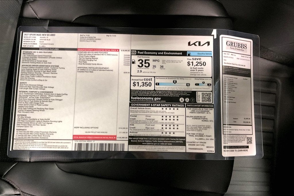 2027 Kia Sportage Hybrid EX