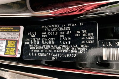 2026 Kia Carnival Hybrid EX