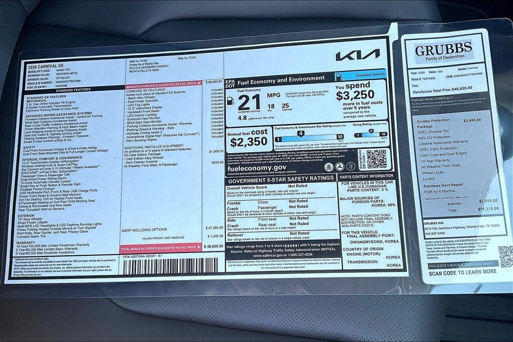 2026 Kia Carnival SX