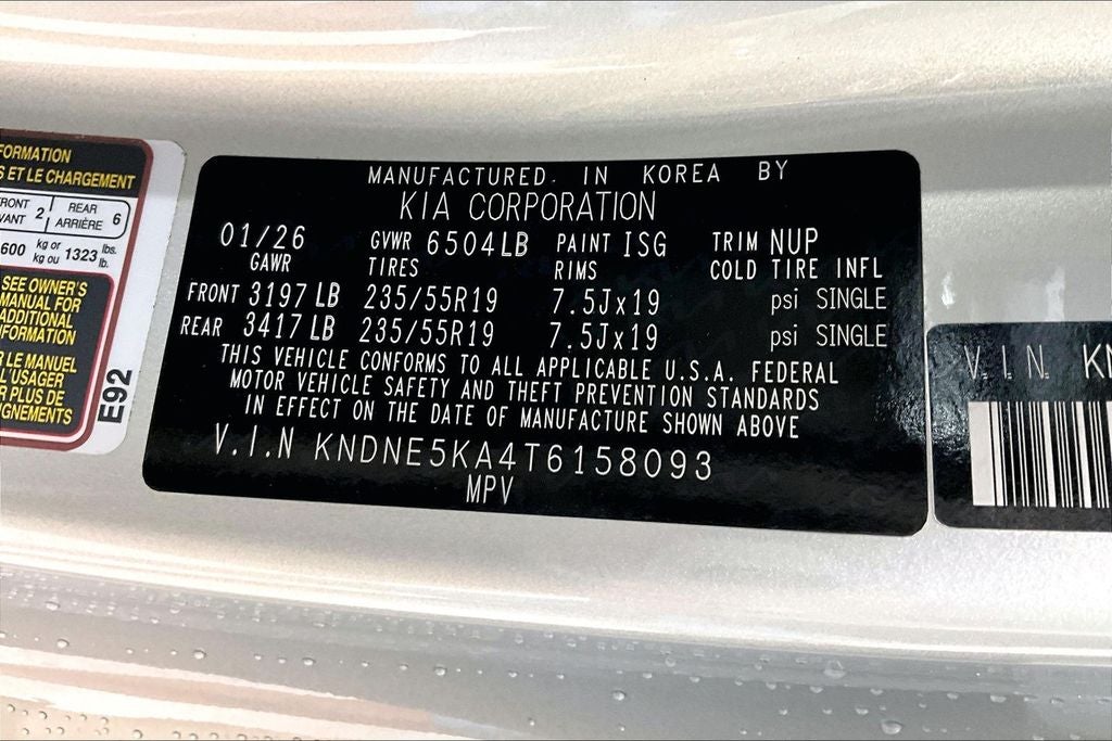 2026 Kia Carnival Hybrid SX