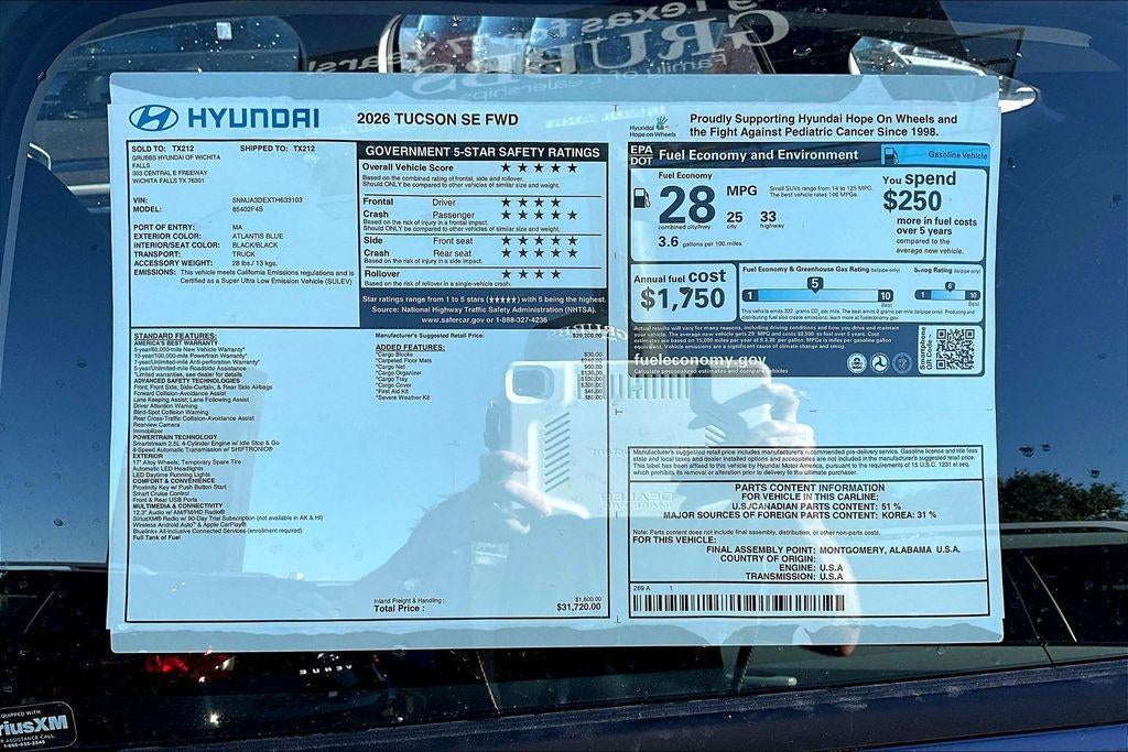 2026 Hyundai Tucson SE FWD