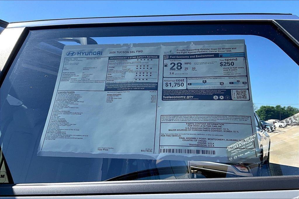 2026 Hyundai Tucson SEL FWD