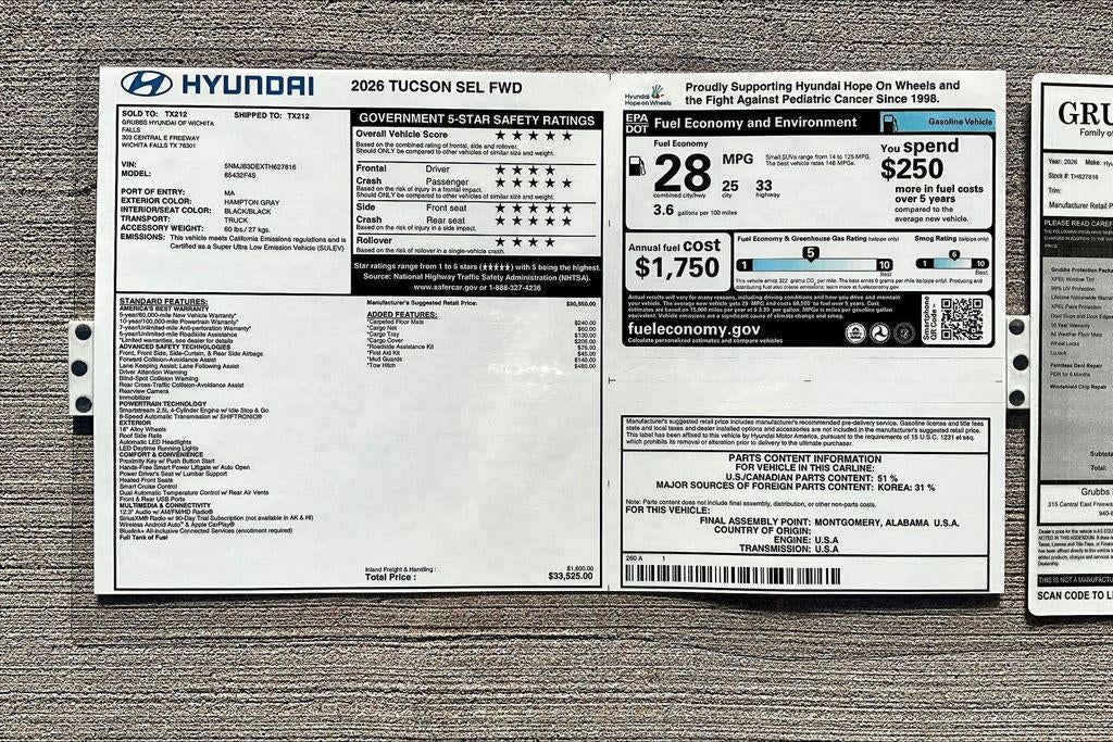 2026 Hyundai Tucson SEL FWD