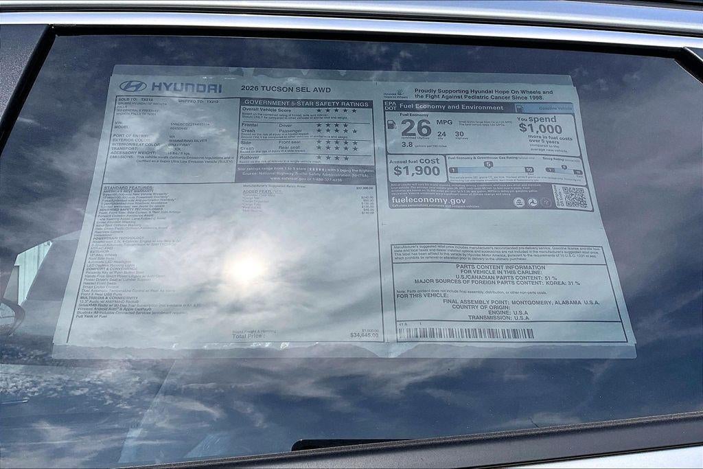 2026 Hyundai Tucson SEL AWD