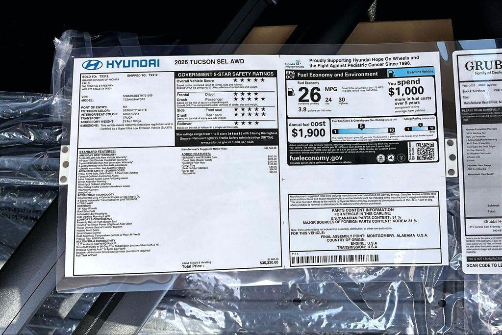 2026 Hyundai Tucson SEL AWD