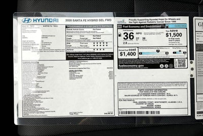2026 Hyundai Santa Fe Hybrid SEL