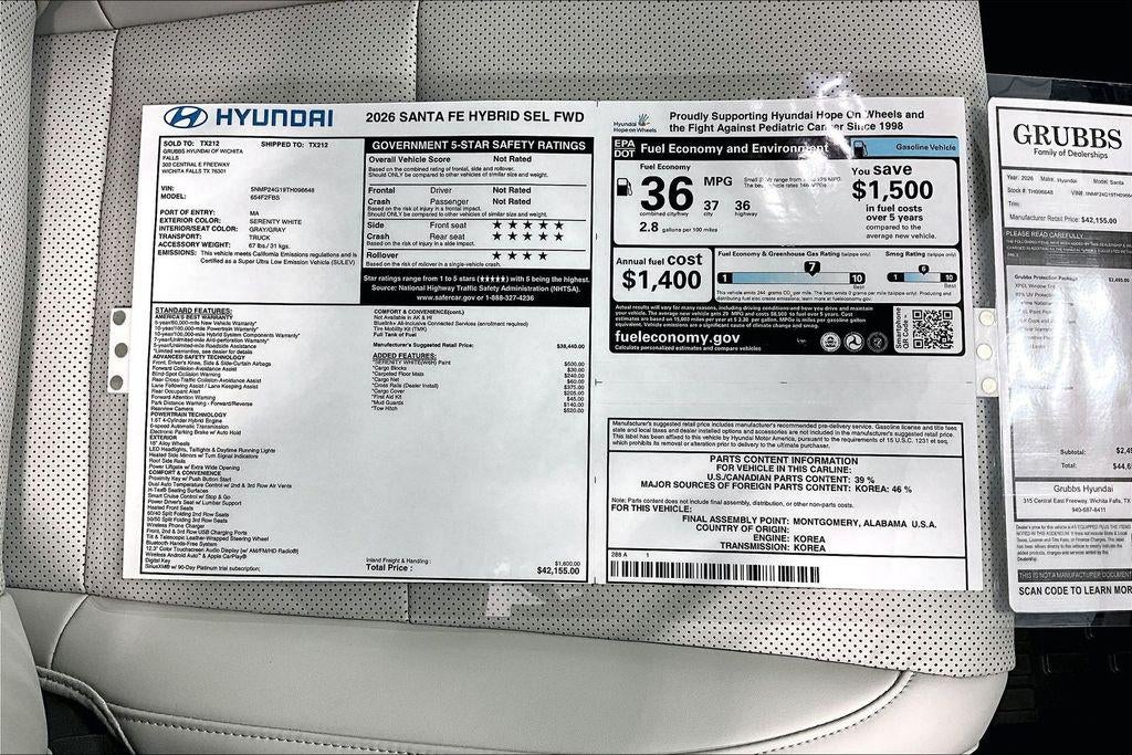 2026 Hyundai Santa Fe Hybrid SEL