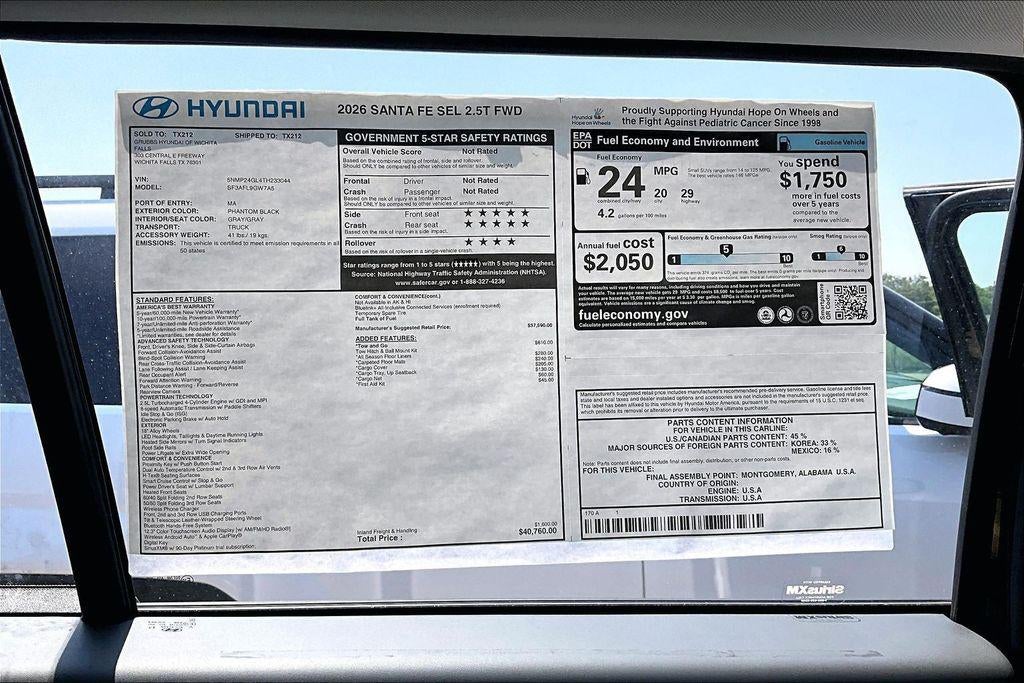 2026 Hyundai Santa Fe SEL FWD