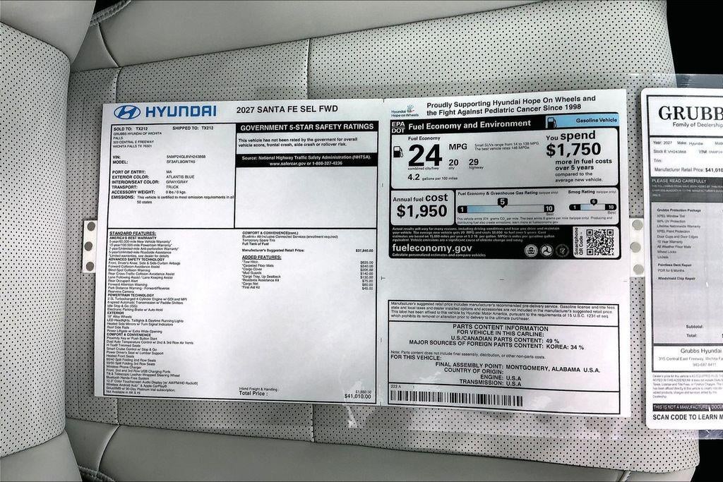 2027 Hyundai Santa Fe SEL FWD