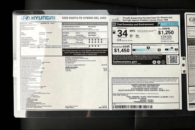 2026 Hyundai Santa Fe Hybrid SEL
