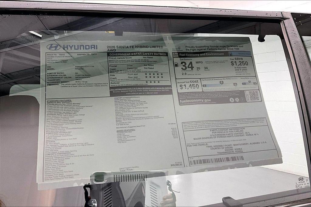 2026 Hyundai Santa Fe Hybrid Limited