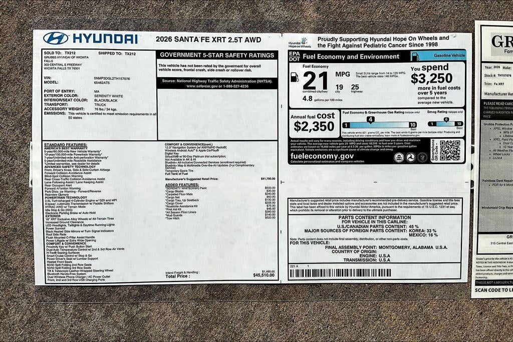 2026 Hyundai Santa Fe XRT AWD