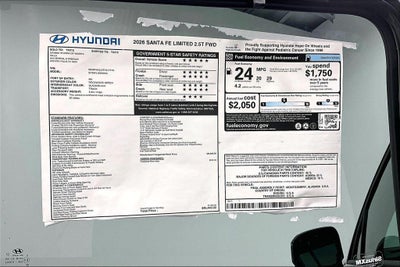 2026 Hyundai Santa Fe Limited FWD