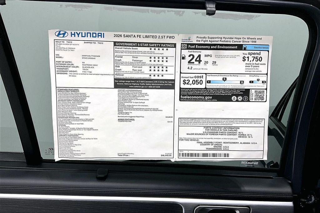 2026 Hyundai Santa Fe Limited FWD