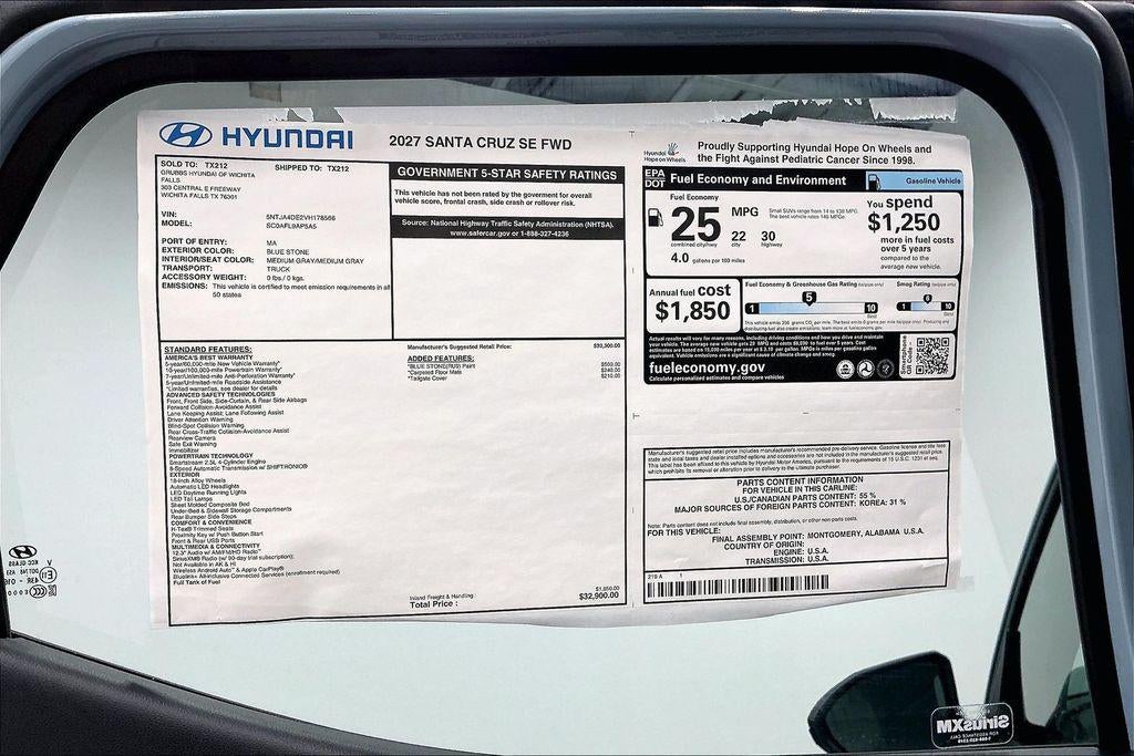 2027 Hyundai Santa Cruz SE FWD