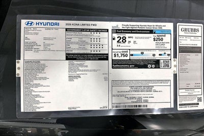 2026 Hyundai Kona Limited FWD
