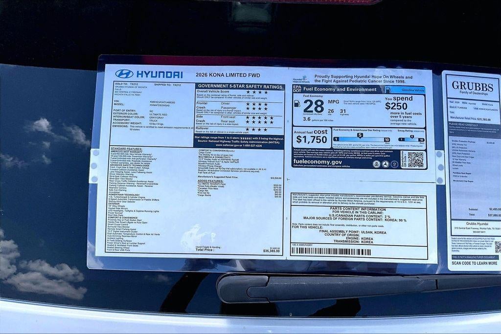 2026 Hyundai Kona Limited FWD