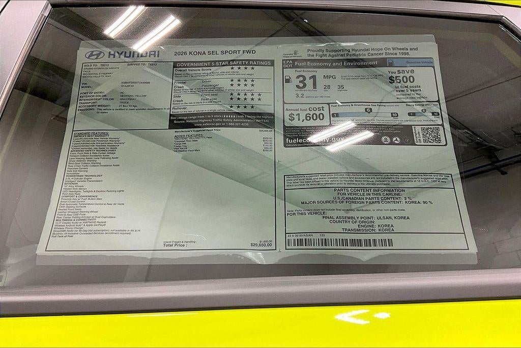 2026 Hyundai Kona SEL Sport FWD