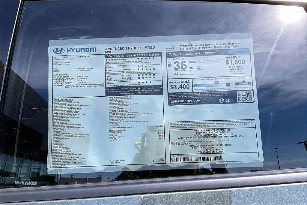 2026 Hyundai Tucson Hybrid Limited