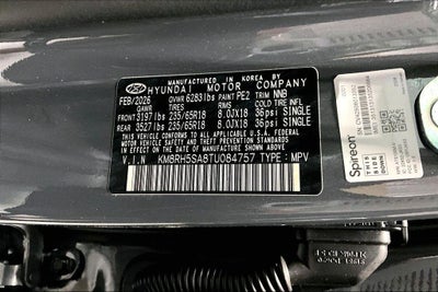 2026 Hyundai Palisade Hybrid Blue SEL Premium 7P