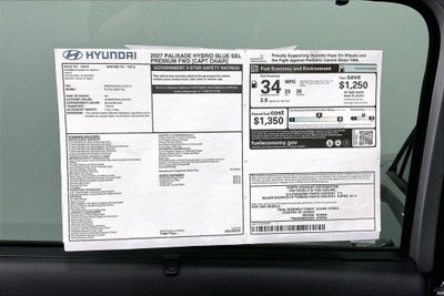 2027 Hyundai Palisade Hybrid Blue SEL Premium 7P