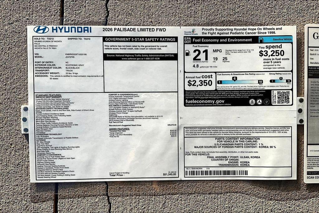 2026 Hyundai Palisade Limited FWD
